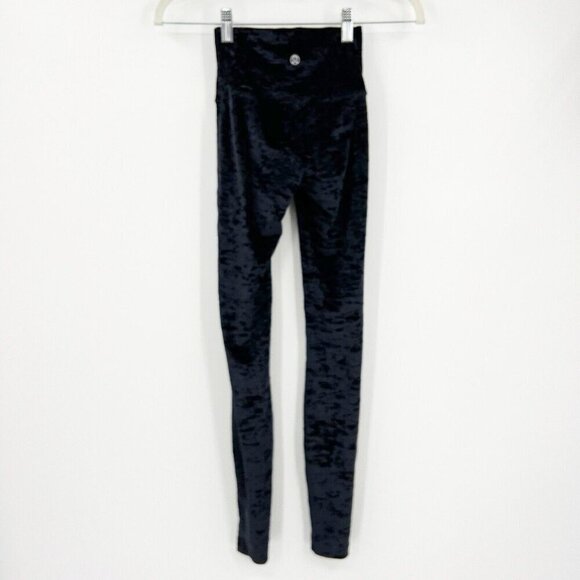 Lululemon Wunder Lounge High-Rise Tight 28" *Crushed Velvet Navy Blue 0 *FLAW* - Picture 3 of 5